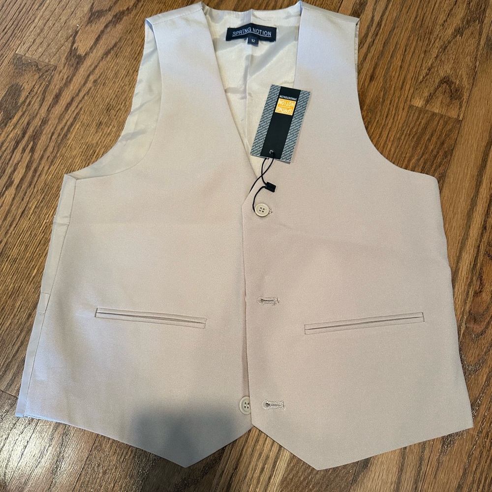 Boys tan vest